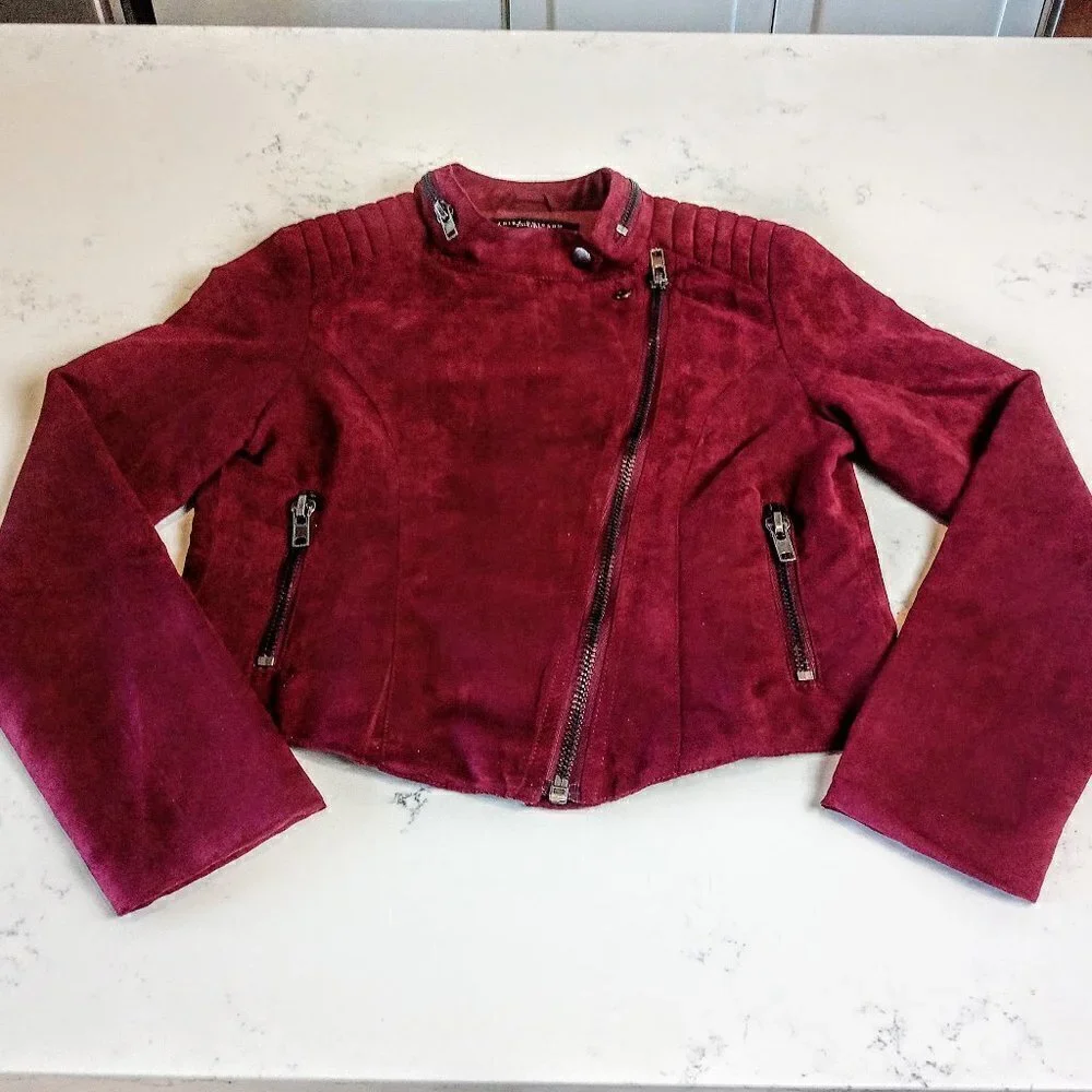 Akira Chicago Faux Suede Asymmetrical Zip Jacket